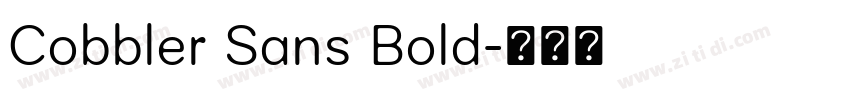 Cobbler Sans Bold字体转换